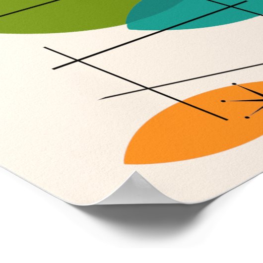 Retro Atomic Mobile Pattern Poster (Hoek)