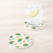 Retro Atomic Mobile Pattern Sandstone Onderzetter (Zijkant)