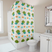 Retro Atomic Mobile Pattern Shower Curtain Douchegordijn (In situ)