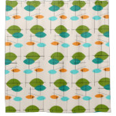 Retro Atomic Mobile Pattern Shower Curtain Douchegordijn (Voorkant)