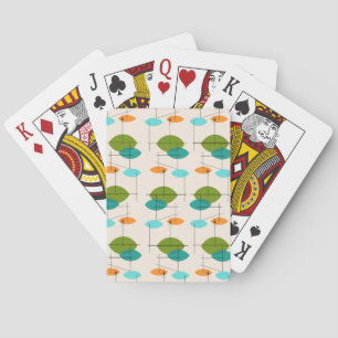 Retro Atomic Mobile Pattern-speelkaarten Speelkaarten
