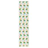Retro Atomic Mobile Pattern Table Runner Korte Tafelloper (Voorkant)