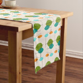 Retro Atomic Mobile Pattern Table Runner Korte Tafelloper (Voorbeeld)