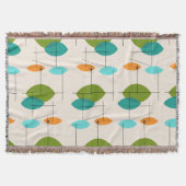 Retro Atomic Mobile Pattern Throw Blanket Deken (Voorkant)