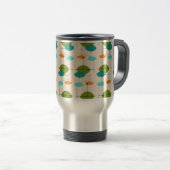 Retro Atomic Mobile Pattern Travel Mug Reisbeker (Voorkant rechts)