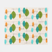 Retro Atomic Mobile Pattern Vleece Blanket Fleece Deken (Voorkant (Horizontaal))