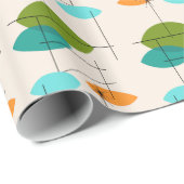 Retro Atomic Mobile Pattern Wrapping Paper Cadeaupapier (Rol Hoek)