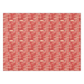 Retro Atomic Modern Red Black Pattern Tafelkleed (Voorkant (Horizontaal))