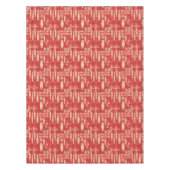 Retro Atomic Modern Red Black Pattern Tafelkleed (Voorkant)