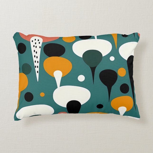 Retro Atomic Mushroom Pillow Accent Kussen (Voorkant)