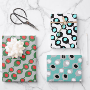 Retro Atomic Olife Trio Inpakpapier Vel