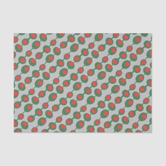 Retro Atomic Olijven Tissuepapier (Voorkant)