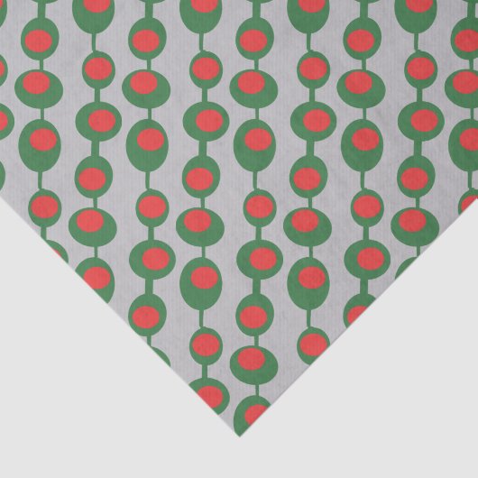 Retro Atomic Olijven Tissuepapier (Detail)