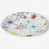 Retro Atomic Papieren Bordje (Gekanteld)