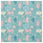 Retro Atomic Pastel Pattern uit 1950 Stof (Swatch)