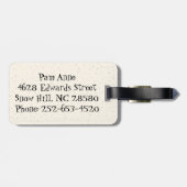 Retro Atomic Pink Pattern Bagagelabel (Achterkant horizontaal)