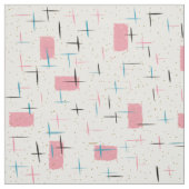 Retro Atomic Pink Pattern Fabric Stof (Swatch)