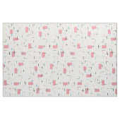 Retro Atomic Pink Pattern Fabric Stof (Fat Quarter)