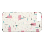 Retro Atomic Pink Pattern iPhone 7 Hoesje (Achterkant (Horizontaal))