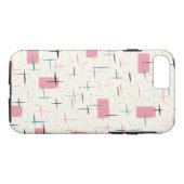 Retro Atomic Pink Pattern iPhone 7 Hoesje (Achterkant (Horizontaal))