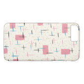 Retro Atomic Pink Pattern iPhone 7 Plus Hoesje (Achterkant (Horizontaal))