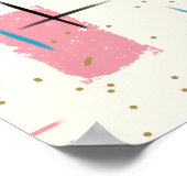 Retro Atomic Pink Pattern Poster (Hoek)