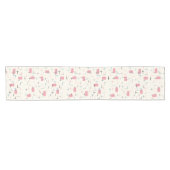 Retro Atomic Pink Pattern Table Runner Korte Tafelloper (Horizontaal)