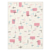 Retro Atomic Pink Pattern Tablecloth Tafelkleed (Voorkant)