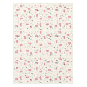 Retro Atomic Pink Pattern Tablecloth Tafelkleed