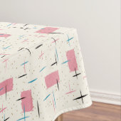 Retro Atomic Pink Pattern Tablecloth Tafelkleed (Voorbeeld)
