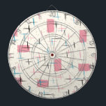 Retro Atomic Roze Patroon Dart Board Dartbord<br><div class="desc">Je zal roze kietelen door deze Retro Atomic Pink Pattern Dart Board. Het ontwerp heeft een crème achtergrond met gouden spikkels, roze rechthoeken en zwarte, turquoise en roze schuine strepen. Het patroon doet denken aan de traditionele moderne stijl uit het midden van de eeuw. U zult zeker genieten van onze...</div>
