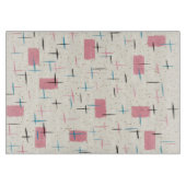 Retro Atomic Roze Patroon Snijplank (Voorkant)