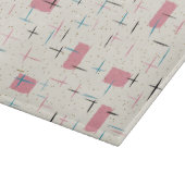 Retro Atomic Roze Patroon Snijplank (Hoek)