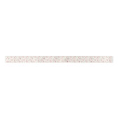 Retro Atomic roze Pattern Satin Ribbon Satijnen Lint (Voorkant)