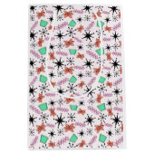 Retro Atomic Roze Sinaasappel Groen inpakpapier Medium Cadeauzakje (Voorkant)
