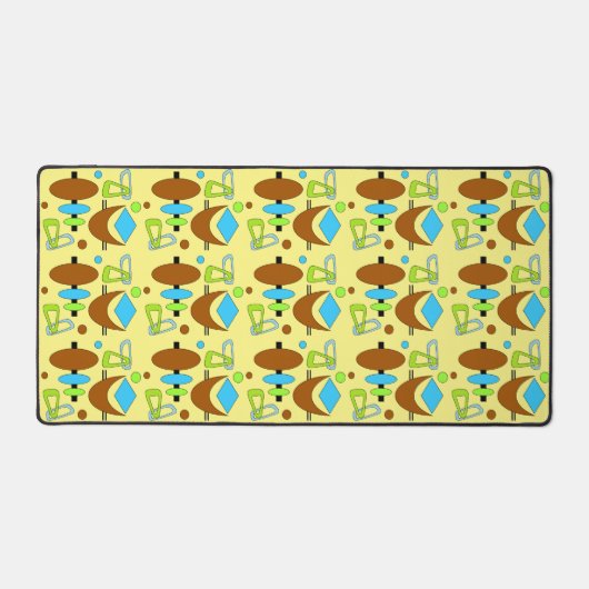 Retro Atomic Shapes Samsung Galaxy Hoesje Bureaumat (Voorkant)