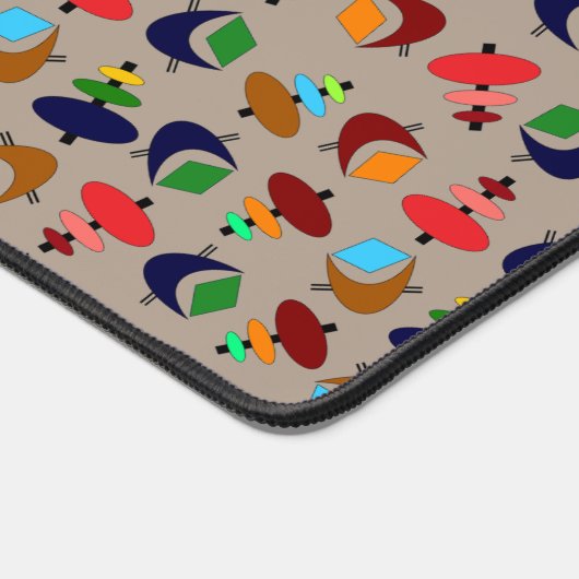 Retro Atomic Shapes Samsung Galaxy Hoesje Bureaumat (Hoek)