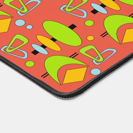 Retro Atomic Shapes Samsung Galaxy Hoesje Bureaumat (Hoek)