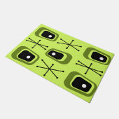 Retro Atomic Space Age Chartreuse Deurmat (Schuin)