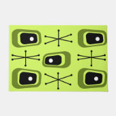 Retro Atomic Space Age Chartreuse Deurmat (Voorkant)