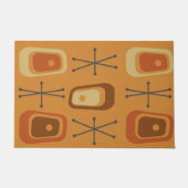 Retro Atomic Space Age Sinaasappel Deurmat (Voorkant)