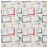 Retro Atomic Squares Sterren & Boomerang Mid Centu Stof (Swatch)