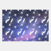 Retro Atomic Star Space Cat MidCentury Kerstmis Inpakpapier Vel (Voorkant 2)