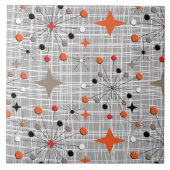Retro Atomic Starburst Design Tegeltje (Voorkant)