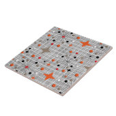 Retro Atomic Starburst Design Tegeltje (Zijkant)