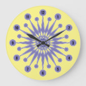 Retro Atomic Starburst Grote Klok (Voorkant)