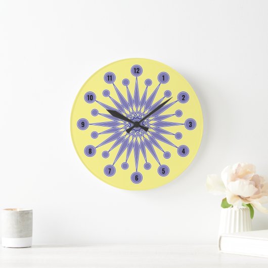 Retro Atomic Starburst Grote Klok (Huis)
