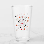 Retro Atomic Starburst Modern mid-century patroon  Glas (Voorkant)