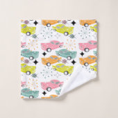 Retro Atomic Starburst Moderne auto's uit de midde Bad Handdoek (Wasdoekje)