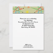 Retro Atomic Starburst Multicolored Pattern Kaart (Voorkant)